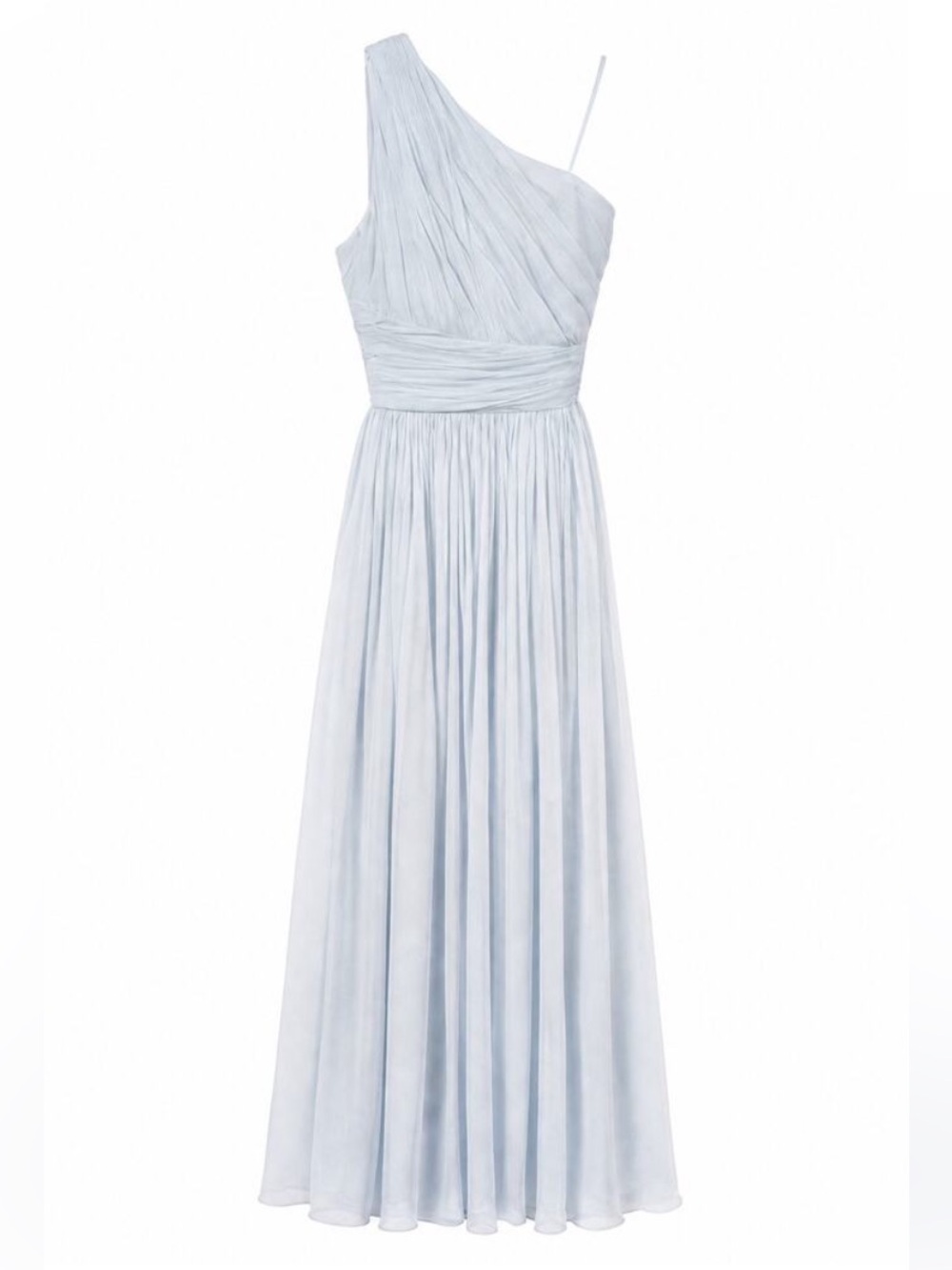 Pamella Roland One-Shoulder Silk-Chiffon Gown - Picture 8 of 16